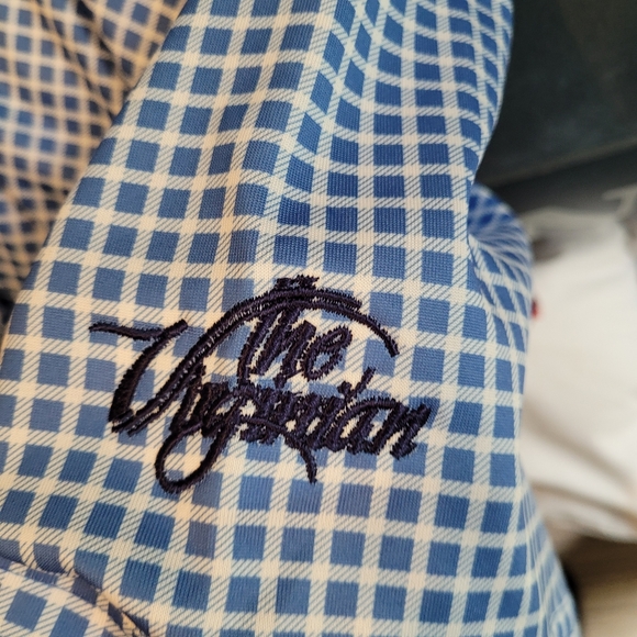 Donald Ross Short Sleeve Button Up Shirt Blue Plaid Mens Size Small - Picture 5 of 5